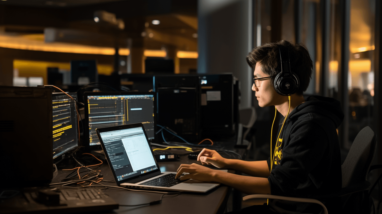 Software developer working on Voice AI project